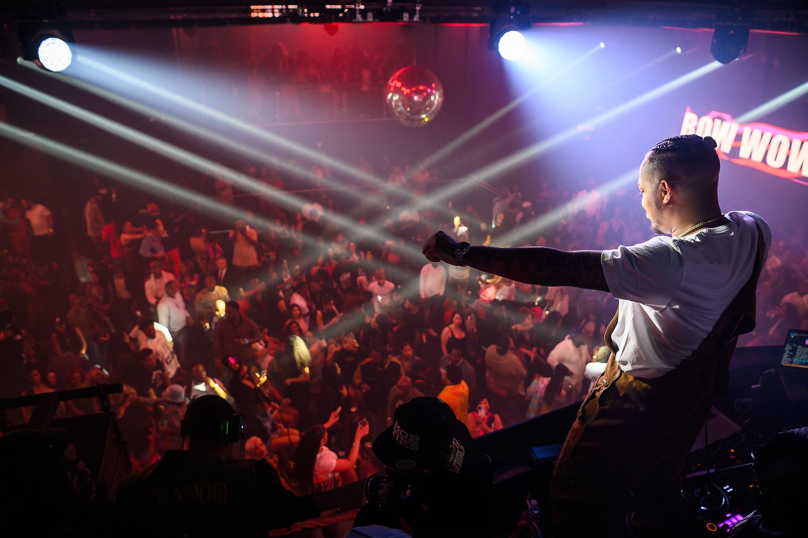 DJ performing on stage at Dome Nightclub Houston